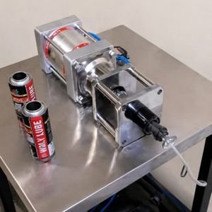 AEROSOL BOTTLE D CRIMPING MACHINE HORIZONTAL